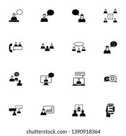 Business Communication icon - Expand to any size - Change to any colour. Perfect Flat Vector Contains such Icons as dialogue, discussion, dispute, chat, speech bubble, webinar, team, idea, video call