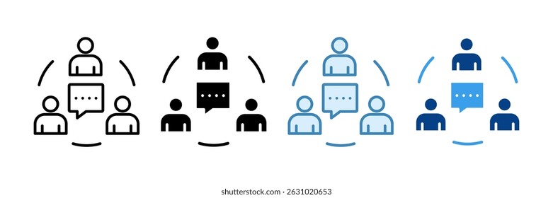 Business Communication Icon Set Multiple Style Collection
