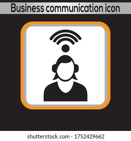 Business communication icon. vector graphics