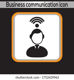 Business communication icon. vector graphics