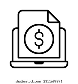 Vector de icono de comunicación comercial. signo de ilustración de intercambio en línea. símbolo o logotipo de dinero en línea.