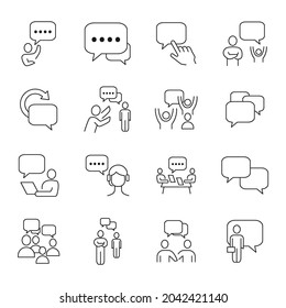 Business Communication icons set. Business Communication pack symbol vector elements for infographic web