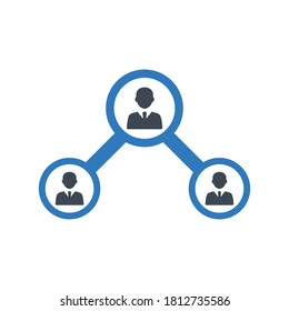 business communication icon.teamwork,connection (vector illustration)