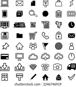 Business communication illustration icon set