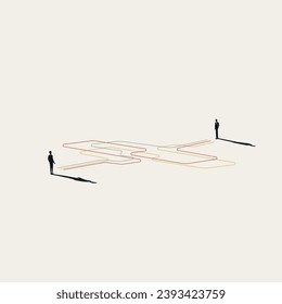Business communication issues minimal illustration. Symbol of misunderstanding, conflict. Eps10 Vector concept.