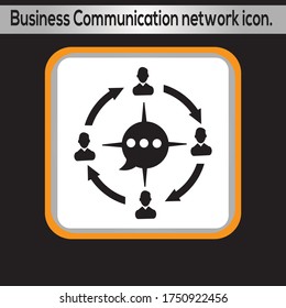 Icono de red de comunicación comercial. gráficos vectoriales