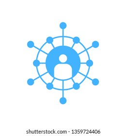 Business communication and networking icon - vector