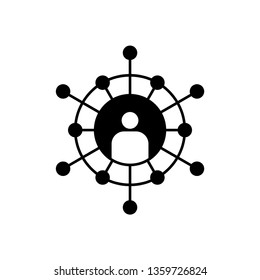 Business communication and networking icon - vector