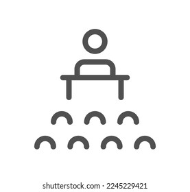 Business and communication related icon outline and linear vector.
