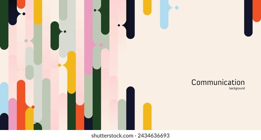 business communication, social media, people networking talking dialogue speaking connecting verbally background banner template with copy space, illustration of abstract speech bubble talk text box