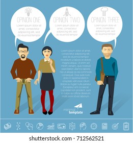 infografías de comunicación empresarial y trabajo en equipo. Plantilla de vectores.