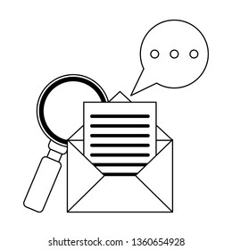 Business communication technology in black and white