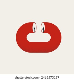 Business communication vector concept. Symbol of understanding, common ground, conversation. Minimal design eps10 illustration.