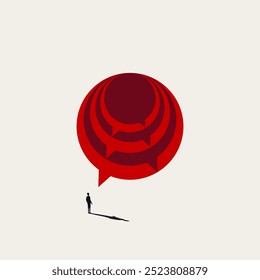 Vektorkonzept für die Geschäftskommunikation. Symbol für Konversation, Dialog, Diskussion. Minimales Design eps10-Abbildung.