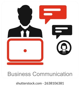 Business Communication vector icon concept design