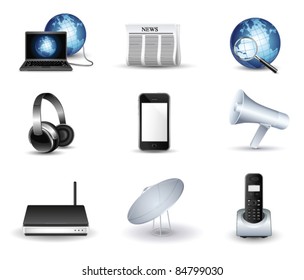 business and communication vector icon set
