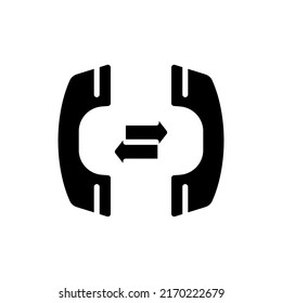 Business Communication Via Phone Black Glyph Icon. Customer Interaction. Discuss Deals, Sales. Telephone Conversation. Silhouette Symbol On White Space. Solid Pictogram. Vector Isolated Illustration