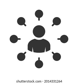 Business communications, corporation icon vector