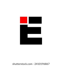 business company colorful letter E logo design