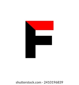 diseño del logotipo F de la letra colorida de la empresa