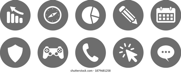 Business, Company, Gadget icon vector design, company icons set Template Design.
Icon Set Sign, Symbol Design.