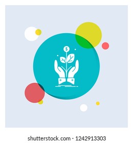 business, company, growth, plant, rise White Glyph Icon colorful Circle Background