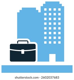 business company icon vector representing corporate structure, management, and enterprise growth. Ideal for branding, organization, and finance.