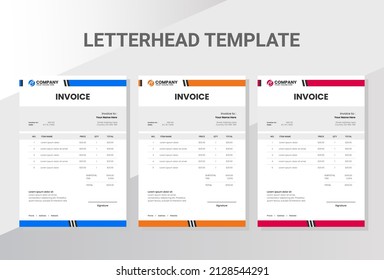 Business company invoice design template