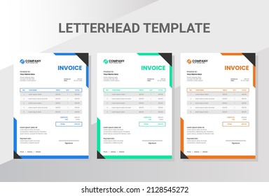 Plantilla de diseño de facturas de empresa