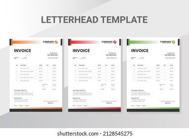 Business company invoice design template