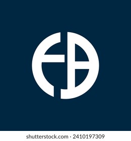 business company letter FB round logo design