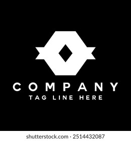 Business company logo with black background