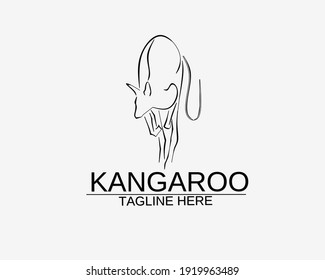 a business or company logo design shaped like a kangaroo animal.