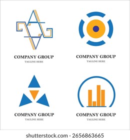 business company logo set vector design