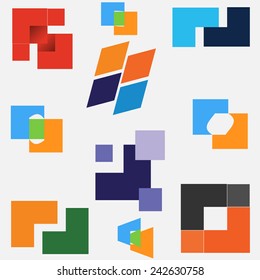 business ,company logo, unusual icons elements