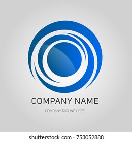 business or company logo with wave shape 