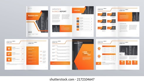 Business company profile, annual report, brochures template layout design with cover page design and use for flyers, presentations, leaflet, magazine, book. With vector file a4 size for editable.