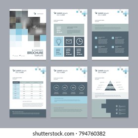 business company profile ,annual report , brochure , flyer, presentations,magazine,and book  layout template, with page cover design and  info chart element. vector a4 size for editable.
