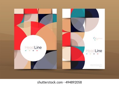 Business company profile brochure template, vector corporate brochure design