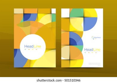 Business company profile brochure template, vector corporate brochure design