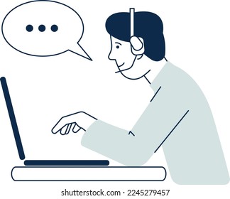 Business company support worker. Online consultant job