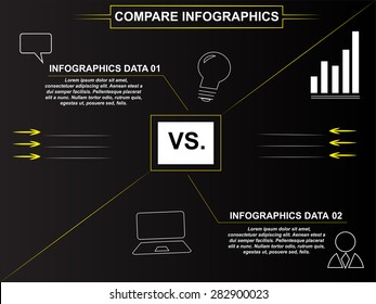 Business compare infographics