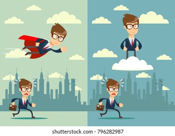 Business competition. Competitive advantage . Stock flat vector illustration