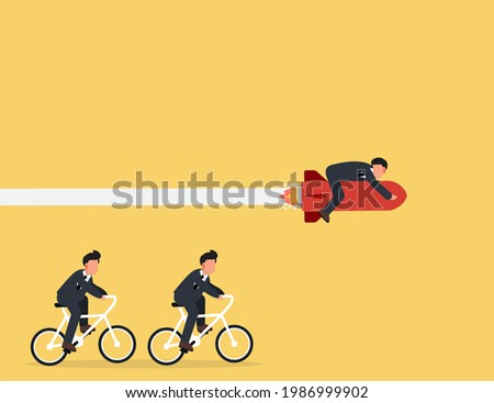 Business competition and competitors. vector illustration. Flat design style