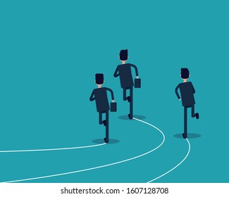 Business competition environment. Competitive advantage concept, Vector illustration in cartoon style