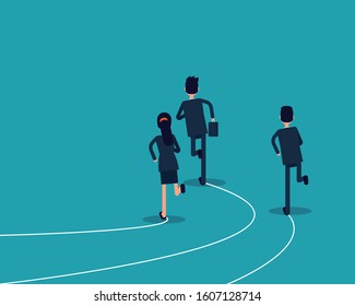 Business competition environment. Competitive advantage concept, Vector illustration in cartoon style