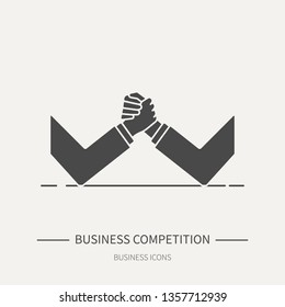 Business competition - business icon in flat style. Graphic design elements for ad, apps, website,packaging, poster or brochure. Vector illustration