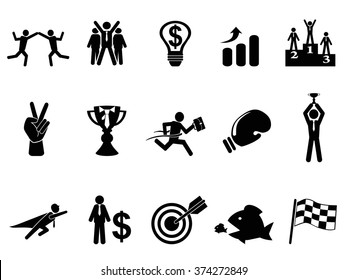 business competition icons set