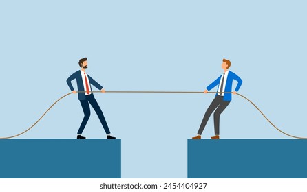 Business competition, market share, struggle, rivalry concept.
