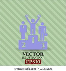 Símbolo de vector de la competencia comercial